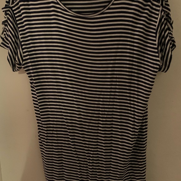 SPLASH brand size Large Blue & White airy sleeve WMS TOP - Picture 5 of 10